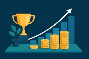 Stock market growth chart illustrating smart investment strategies and financial success