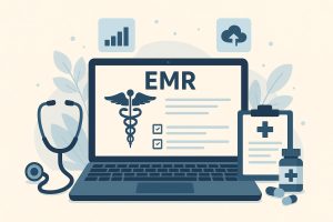 Electronic medical records dashboard illustrating key features for effective EMR software selection