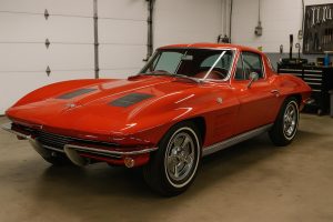 Classic 1963 Split Window Corvette parked outdoors highlighting unique rear window design