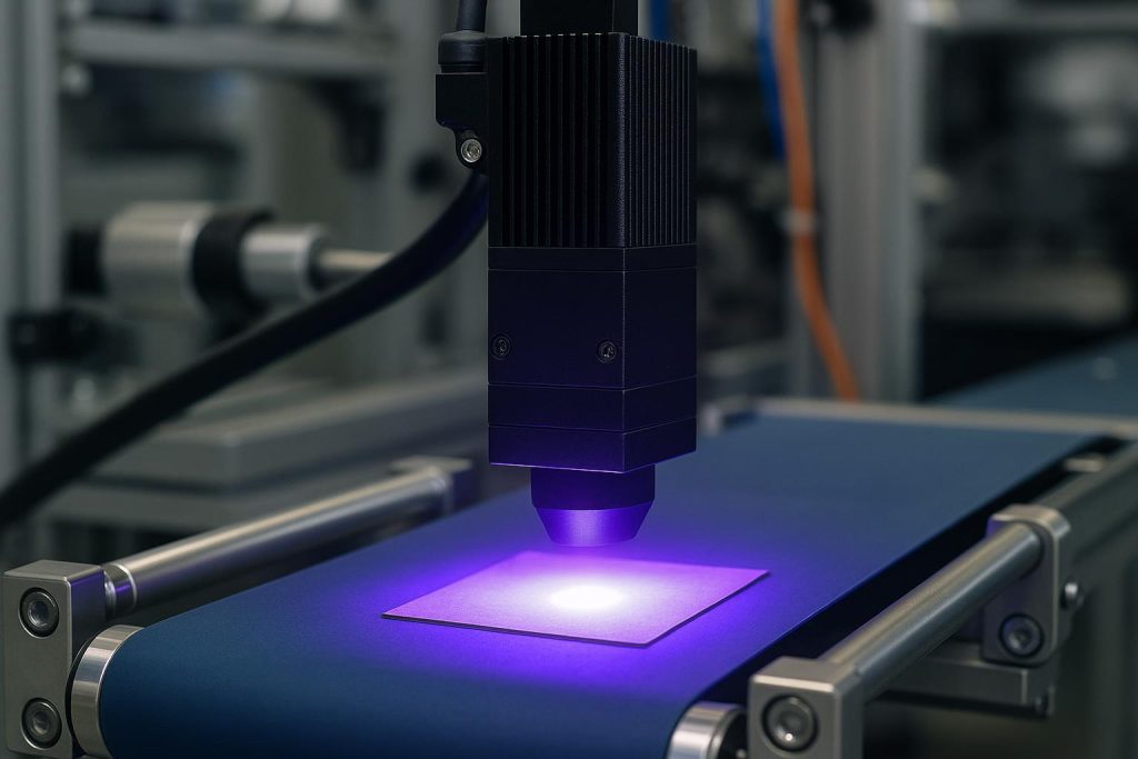 Industrial UV spot curing system enhancing production line efficiency and precision manufacturing